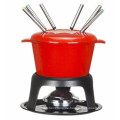 Emaille Gusseisen Fondue Set